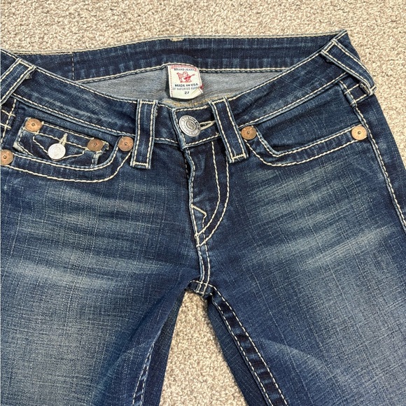 Y2K True Religion Women's Lowrise Straight Leg Jeans Size‎ 27 - Picture 5 of 9
